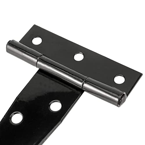 MOUYAT 20 Pack 4 Inch Black T-Strap Hinge Bulk, Heavy Duty Iron Barn Door Hinges with Screws, T Strap Shed Door Hinges for Wooden Door, Window, Fence - Image 3