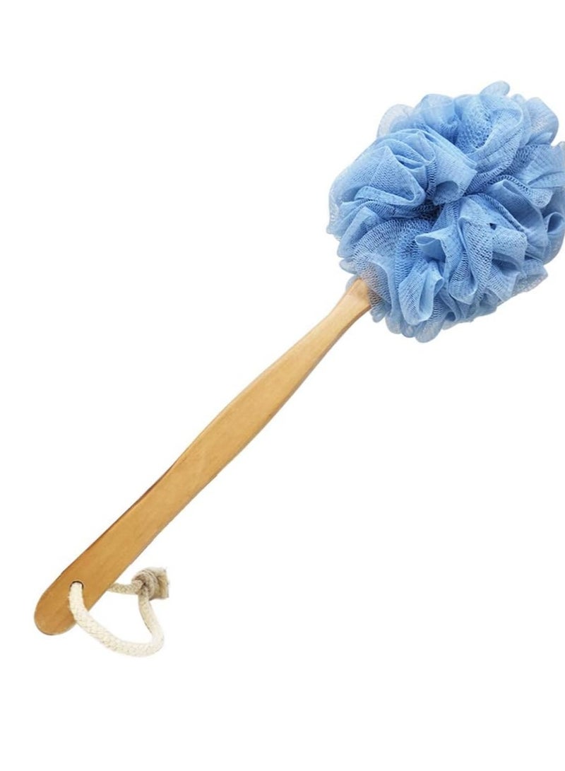 RASDDER Loofah with Handle, Loofah on a Stick, Loofah Sponge with Handle, PE Soft Mesh Luffa, Exfoliating Luffa on a Stick for Men and Women - Image 1