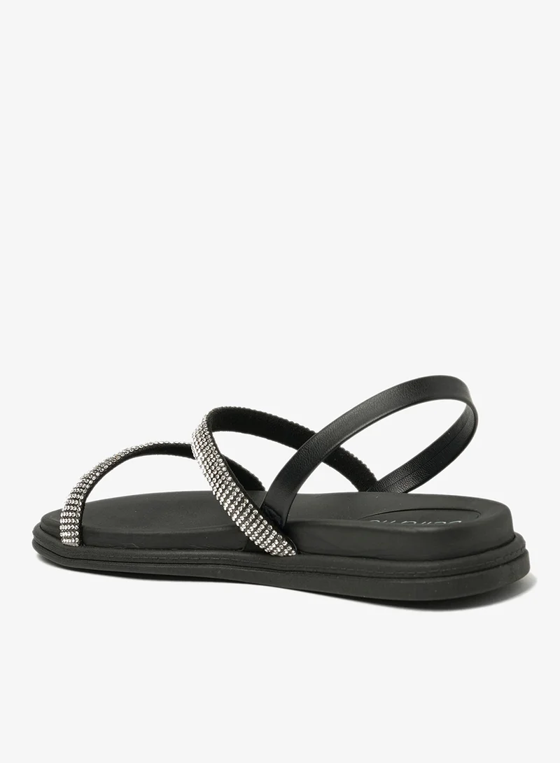 Beira Rio Black Flat Sandals for Women – Stylish Ladies Flat Sandals & Comfortable Flat Slippers for Women | Best Price UAE