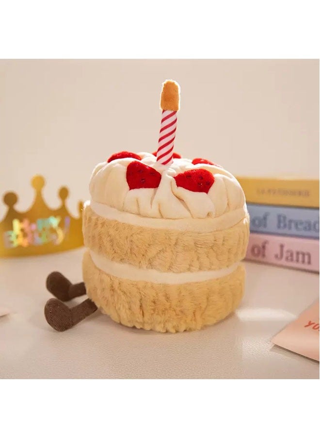 Fun Birthday Cake Soft  Doll Plush Toy Companion Doll For Baby and Children's Gift  - Image 4