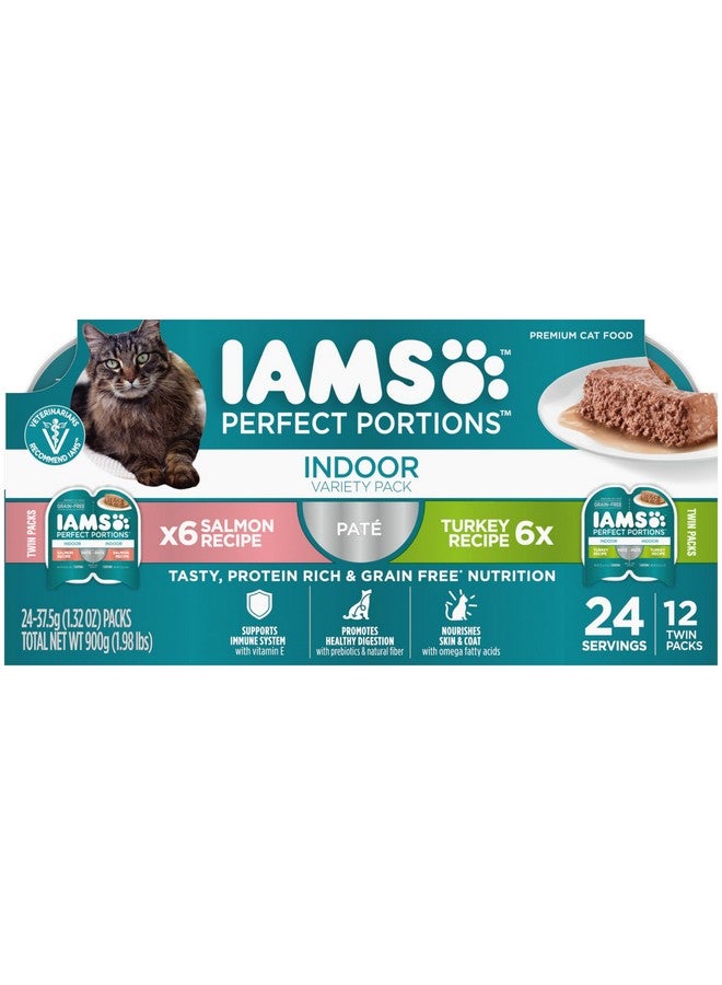 Iams Perfect Portions Healthy Grain Free Variety Pack Wet Cat Food, 2.6 Oz, 24 Count (Pack Of 2). - Image 1