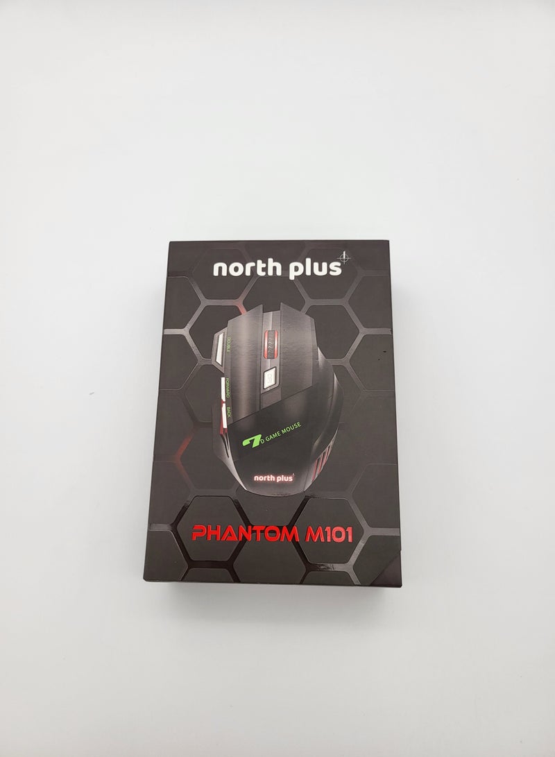 North Plus PHANTOM M101 RGB Wireless Gaming Mouse - Wired, 2.4G, Bluetooth | 800mAh Rechargeable Battery, 1200-4800 DPI, Type-C Charging, Precision Control - Image 3
