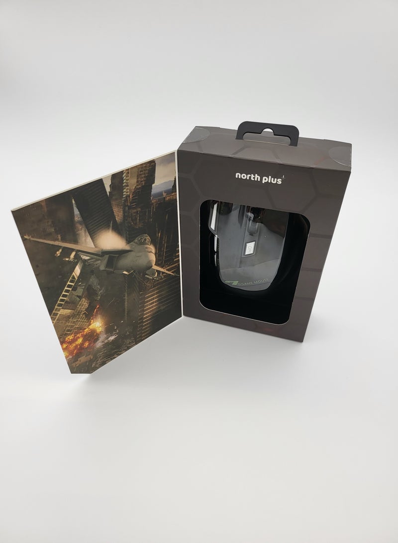 North Plus PHANTOM M101 RGB Wireless Gaming Mouse - Wired, 2.4G, Bluetooth | 800mAh Rechargeable Battery, 1200-4800 DPI, Type-C Charging, Precision Control - Image 5