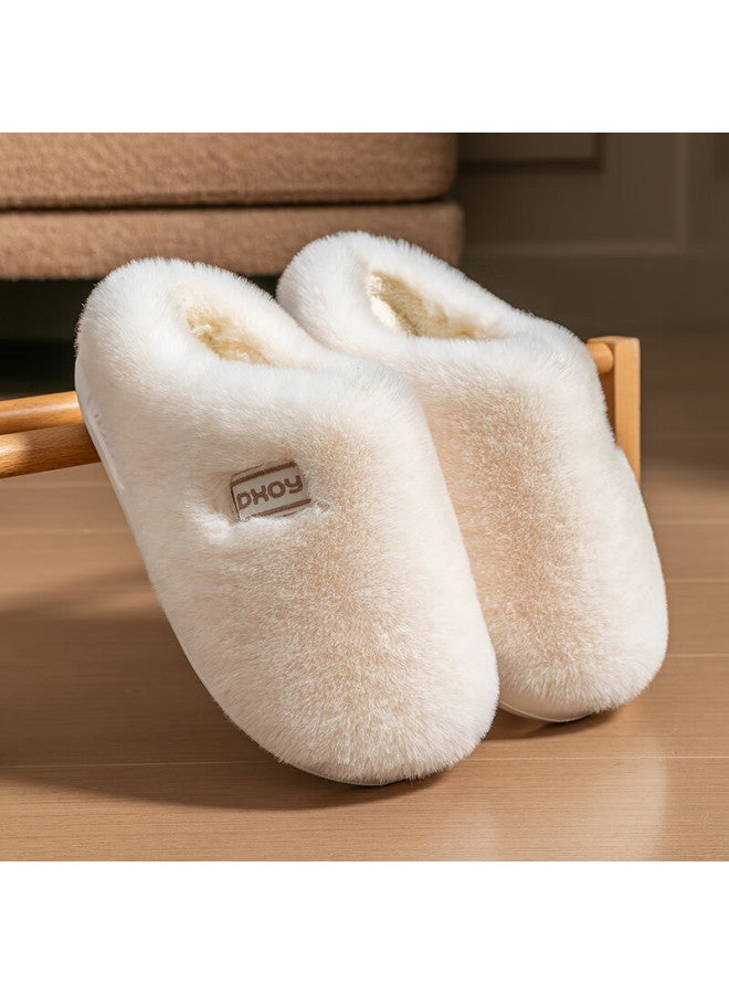 Mr. Darcy Daxixiansen Ice Cream Cotton Slippers For Women, Autumn And Winter Indoor Home Use, Plush Couple's Slippers, Warm Soft-soled Non-slip Slippers - Image 1