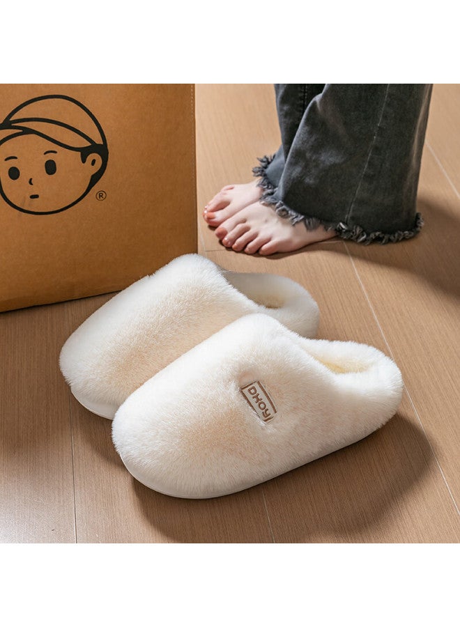 Mr. Darcy Daxixiansen Ice Cream Cotton Slippers For Women, Autumn And Winter Indoor Home Use, Plush Couple's Slippers, Warm Soft-soled Non-slip Slippers - Image 2