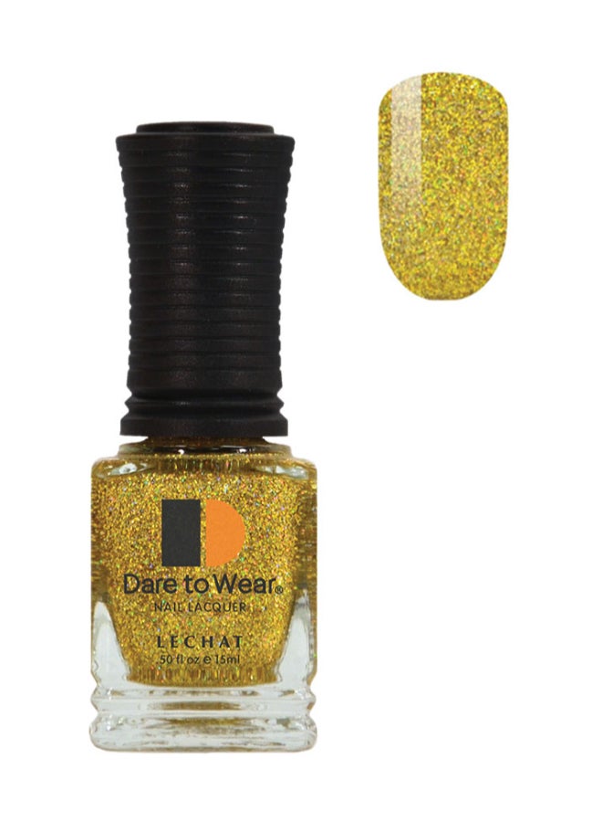 Lechat Nail Polish Super Shine Long Wear Lacquer Quick Drying Nail Color Resists Chips Fading Lasts Up To 3 Weeks Precise Application In One Stroke Nail Paint Seriously Golden Dw56
