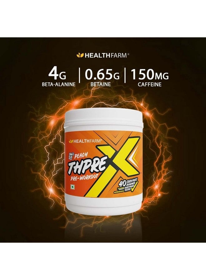 HEALTHFARM HEALTHFARM Thpre X Pre Workout Powder| Sports Nutrition Supplement For Men & Women - For Working Out,Hydration,Mental Focus & Energy - 40 Servings (Rocket Candy),1 Count  - Image 4