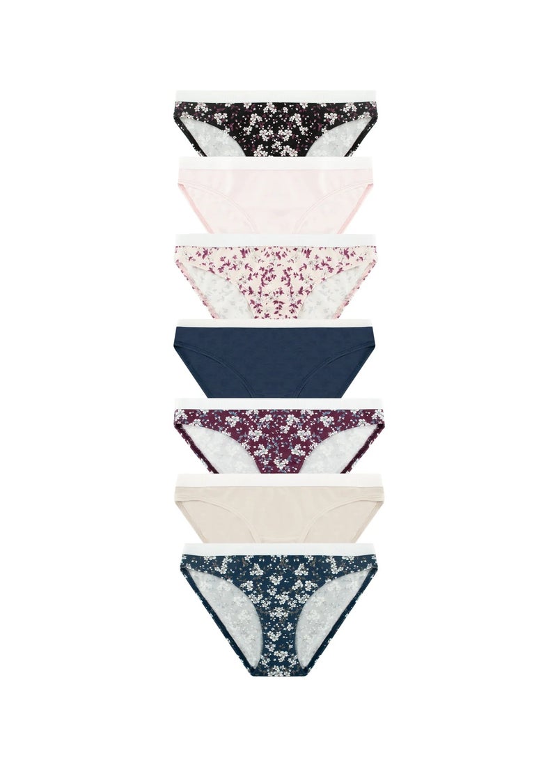 Milk Pack of 7 Daily Bikini Panties Underwear for Women - Image 1
