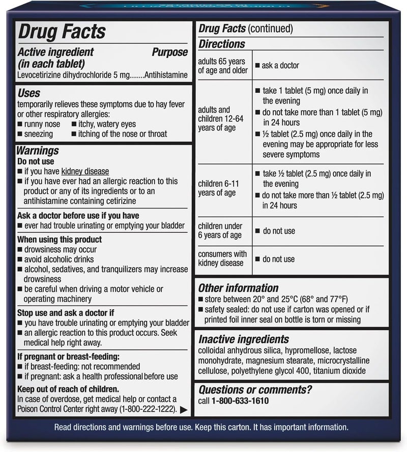 Xyzal Childrens Oral Solution 5 fl oz 24Hour Allergy Relief for Kids Bubblegum Flavor Allergy Pills 24Hour Allergy Relief 55Count Original Prescription Strength - Image 5