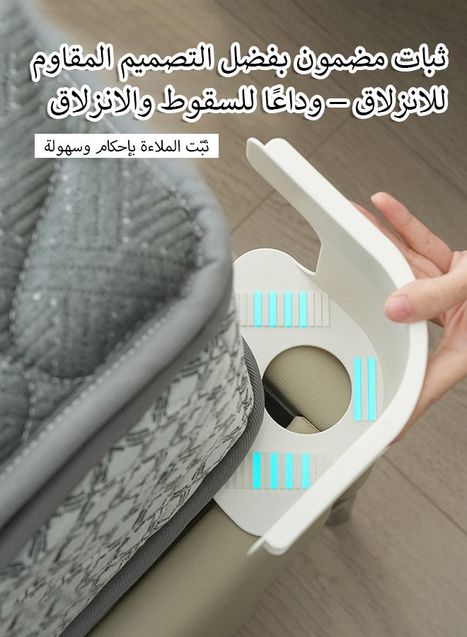 Home daily-use invisible bed sheet and bed cover fixator, multi-functional fixing clip, safe needle-free bed sheet and bed sheet anti-displacement  - Image 4