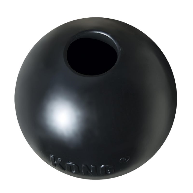 KONG Extreme Ball with Hole Fetch Toy Durable Dog Toy for Training Interactive Playtime More Natural Extreme Rubber Ball Black for LargeMedium Dogs - Image 2