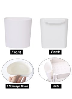Y&D 4 Pack Hanging Cups for Storage Trolley and Cutlery Rack, Multifunctional Removable Cart Accessories, White  - Image 3