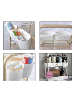 Y&D 4 Pack Hanging Cups for Storage Trolley and Cutlery Rack, Multifunctional Removable Cart Accessories, White  - Image 5