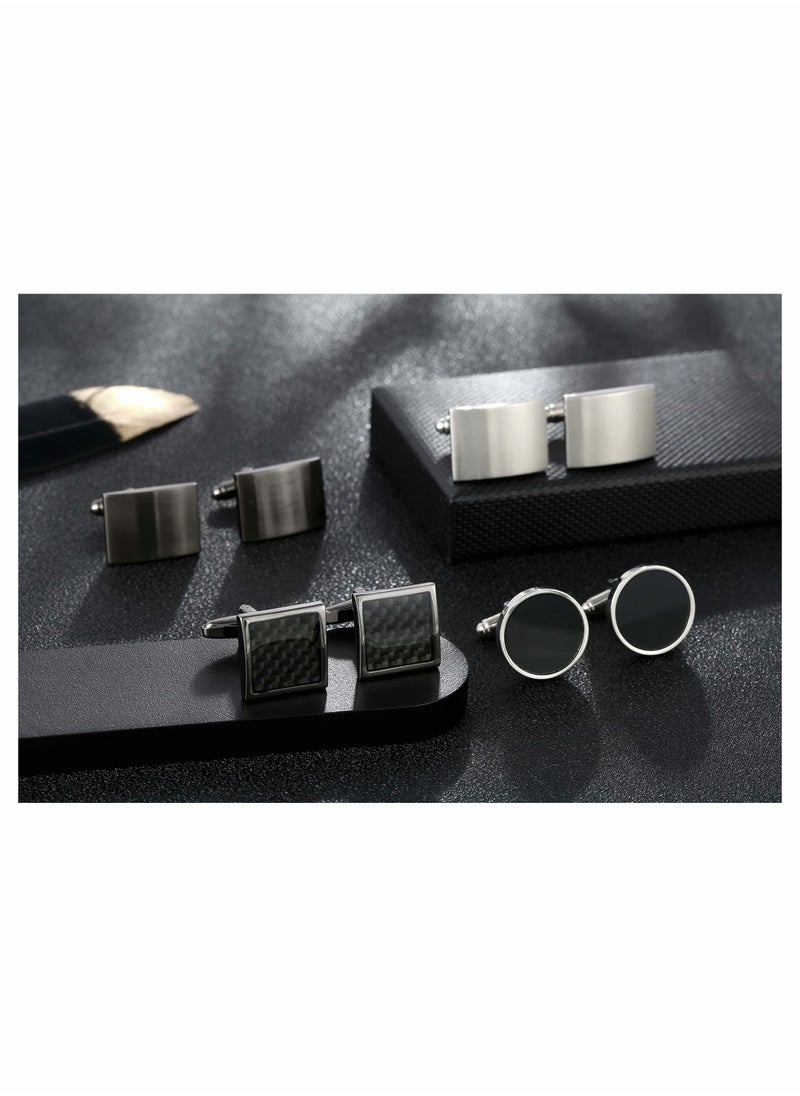 4 Pairs Cufflinks for Men Set Unique Cuff Links Mens Business Groom Gifts - pzsku/Z4AF41820397C26D24BE0Z/45/_/1665055846/02036599-b89f-407b-93ce-ca3d40efb390