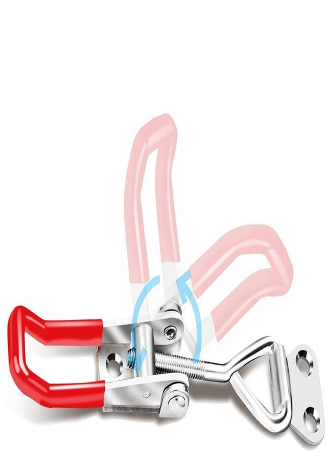 E-TING 6-Pack 4001 330Lbs Holding Capacity Adjustable Toggle Latch Clamp Smoker Latch Clamps 150Kg Quick Release Pull Latch +24 Screws for Various Tool Box - Image 5