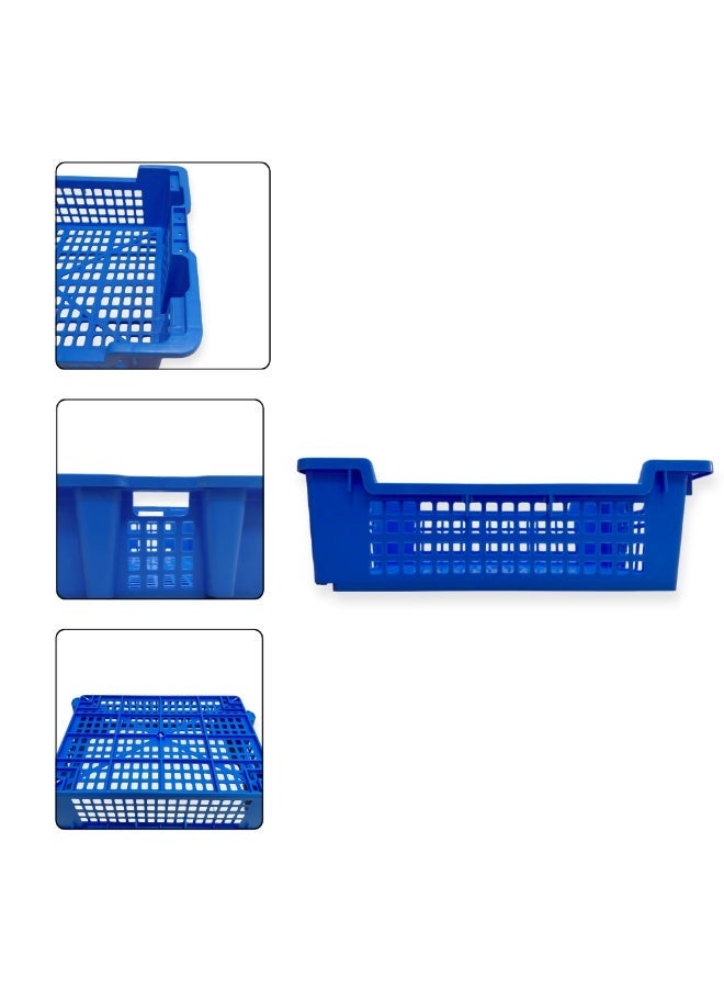 SNH Frozen Crate | Food-Grade Plastic Storage Crate for Bread, Fruits, Vegetables, Fish & Dairy | Stackable Ventilated Basket for Home, Grocery, Bakery & Commercial Use | Heavy-Duty Storage Bin for Kitchen & Delivery | Multipurpose Carrier Box - Image 2