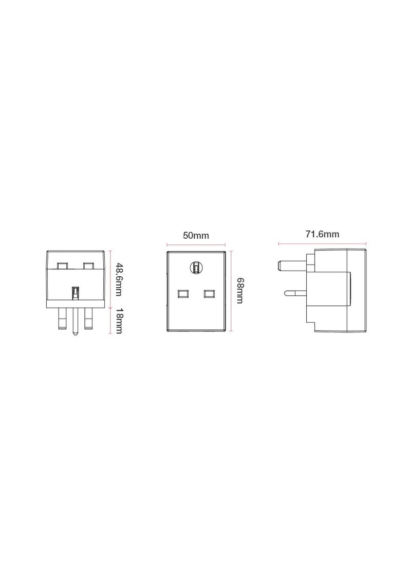 MASTERPLUG Masterplug Multi Socket Plug Adaptor, Three Sockets, 7 x 7 x 5 cm  - Image 5