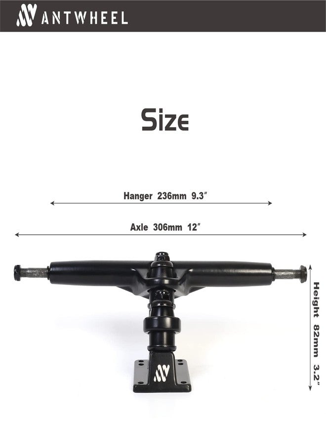 لوح التزلج ANTWHEEL Sidewinder II الطويل/لوح التزلج/لوح التزلج على الماء، لوح تزلج أسود، محاور مزدوجة، علاقة 7 بوصة، محور 9.72 بوصة (مجموعة من 2)، أدوات مجانية (علاقة 9.3 بوصة، محور 12 بوصة) - Image 2