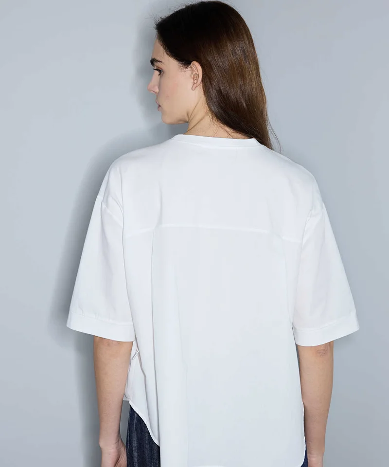 Ipekyol  Adjustable Waist Mixed Media T-Shirt for Women | Best Price UAE