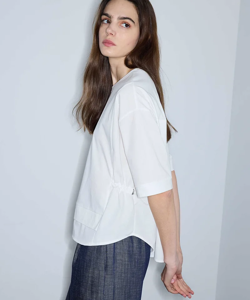 Ipekyol  Adjustable Waist Mixed Media T-Shirt for Women | Best Price UAE