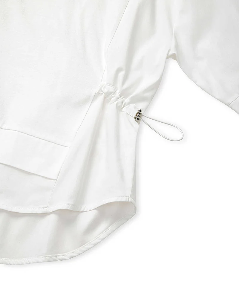 Ipekyol  Adjustable Waist Mixed Media T-Shirt for Women | Best Price UAE