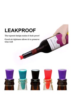 SYOSI Stoppers Beverage Bottle Sealer Soft Silicone Bottle Stoppers Corks with Grip Top for Keeping Beverage Fresh, 4 Pack  - Image 4