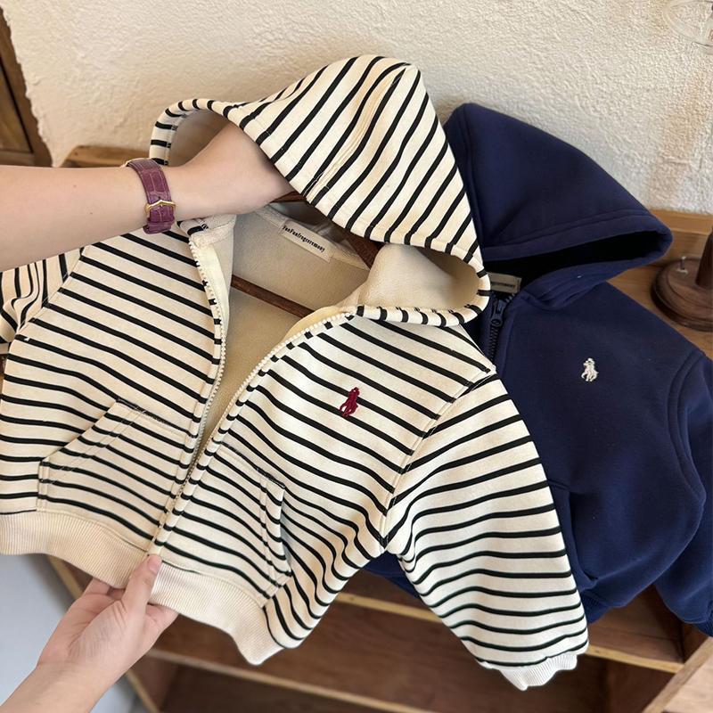 جاكيت كشمير للأطفال للأولاد والبنات سميك كاجوال بسحاب دافئ كشمير جاكيت ب hooded للأطفال - Image 2