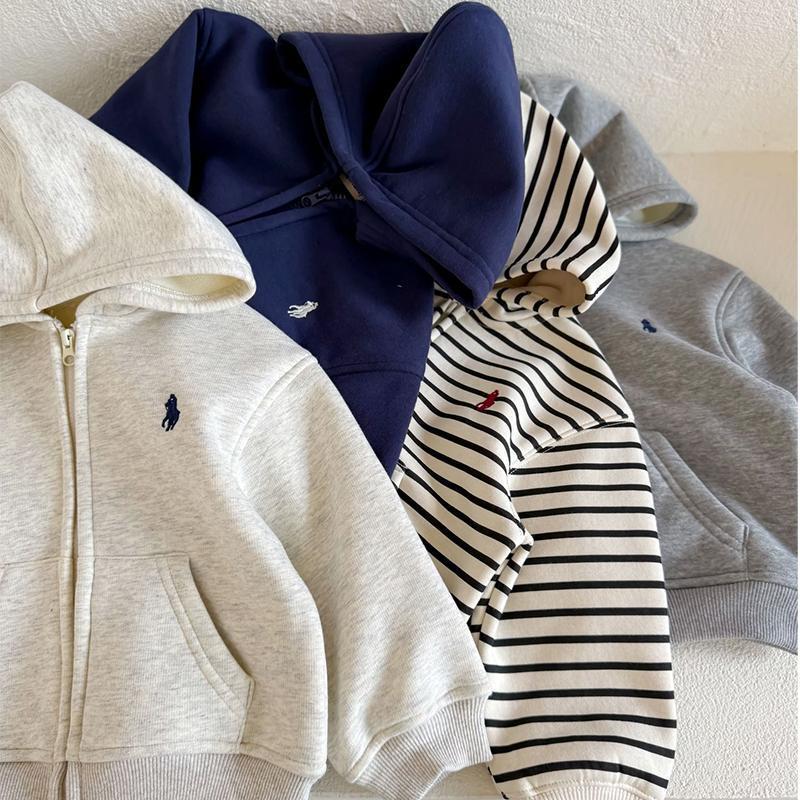 جاكيت كشمير للأطفال للأولاد والبنات سميك كاجوال بسحاب دافئ كشمير جاكيت ب hooded للأطفال - Image 5