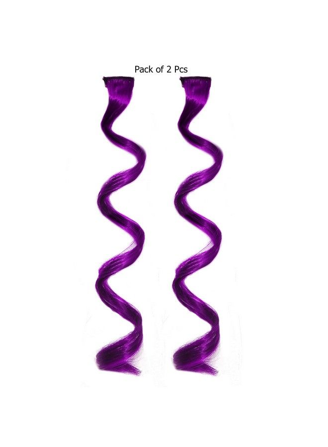 Rapidsflow Coloured Hair Streak/Extensions For Women For Highlighting (Purple) - Image 4