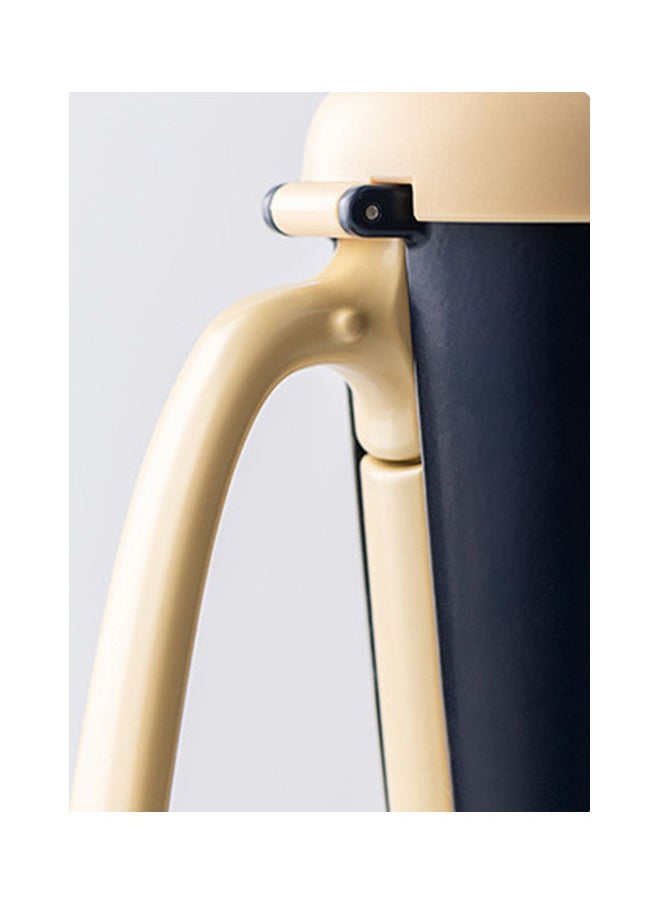 NIBEMINENT - Multifunctional Splash Proof Nut Cracker With Handle Blue/Beige - Image 1