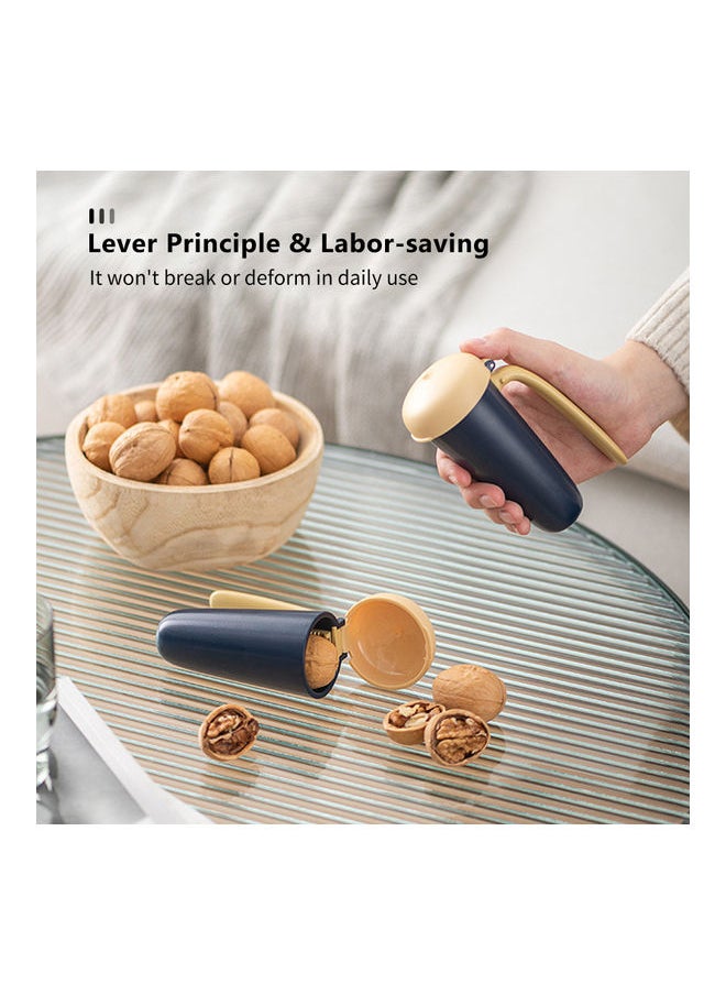 NIBEMINENT - Multifunctional Splash Proof Nut Cracker With Handle Blue/Beige - Image 1