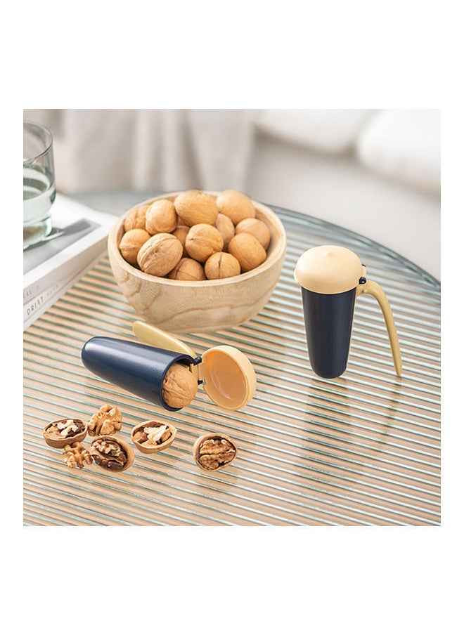 NIBEMINENT - Multifunctional Splash Proof Nut Cracker With Handle Blue/Beige - Image 1