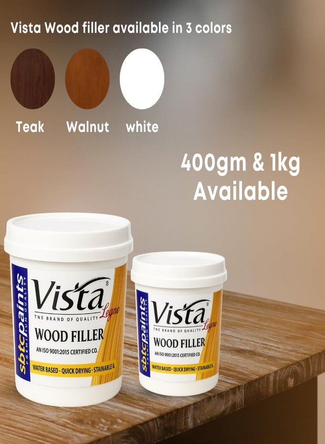 Vista Legno Wood Filler Replace Every Filler Putty | Repairs, Finishes & Patches | Paintable, Stainable, Sandable & Quick DryingQty -1 Litre (Teak) - Image 3