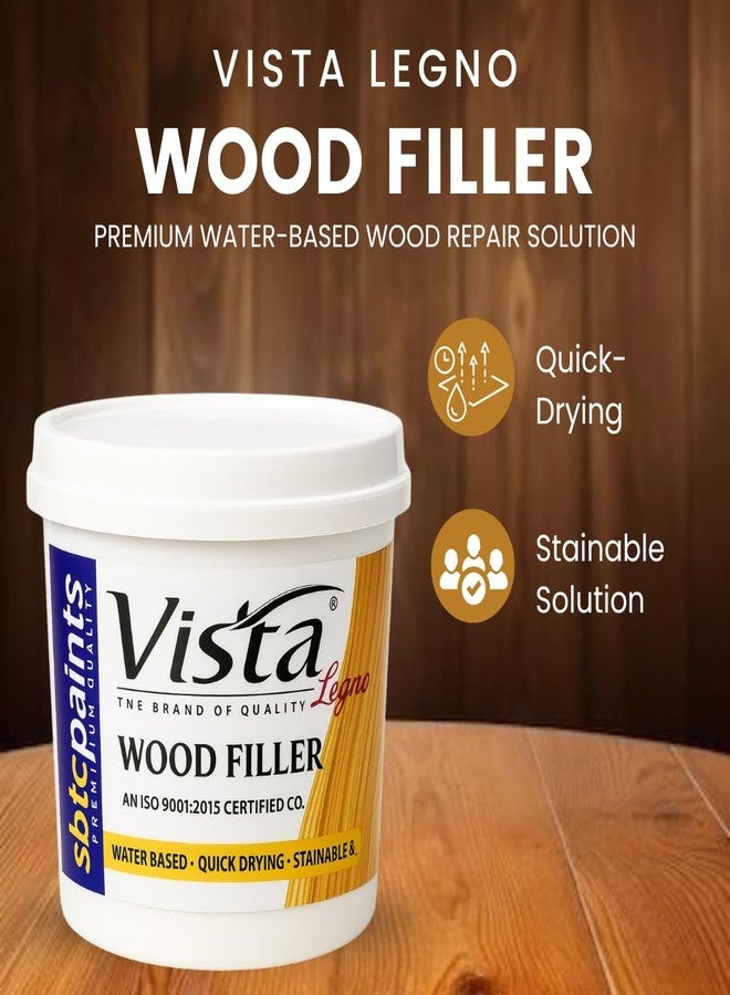 Vista Legno Wood Filler Replace Every Filler Putty | Repairs, Finishes & Patches | Paintable, Stainable, Sandable & Quick DryingQty -1 Litre (Teak) - Image 5
