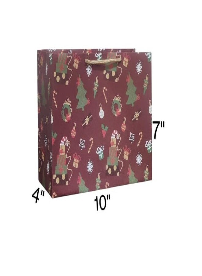 Skywalk Gift Bags - Small Paper Bags for Return Gifts - Party Favor Goodie Bags, Small Carry Bags Size 10x4x7 Inchesfor Gifting, Paper Gift Covers- Paper Bags (Pack of 5,Christmas Tree) - Image 2