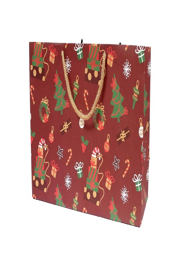 Skywalk Gift Bags - Small Paper Bags for Return Gifts - Party Favor Goodie Bags, Small Carry Bags Size 10x4x7 Inchesfor Gifting, Paper Gift Covers- Paper Bags (Pack of 5,Christmas Tree) - Image 3