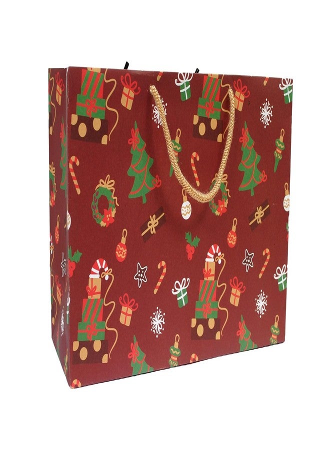 Skywalk Gift Bags - Small Paper Bags for Return Gifts - Party Favor Goodie Bags, Small Carry Bags Size 10x4x7 Inchesfor Gifting, Paper Gift Covers- Paper Bags (Pack of 5,Christmas Tree) - Image 1