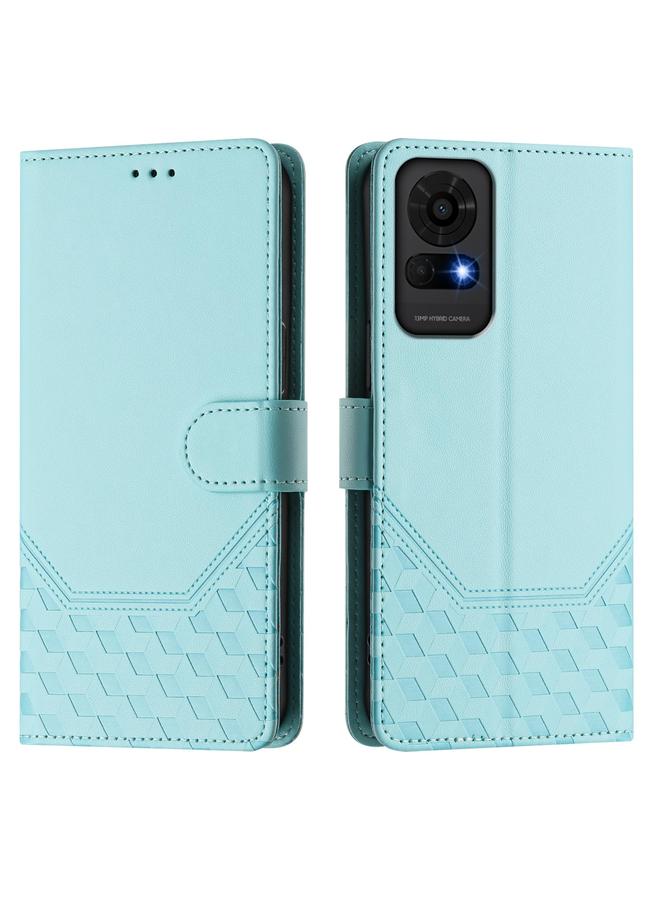 erorex Case For TCL 50 LE Honeycomb Embossing RFID Leather Phone Case  - Image 2