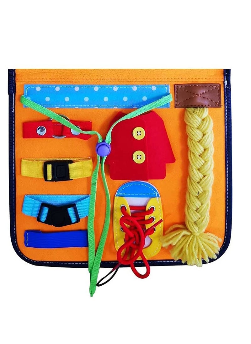 MEBEGIN 17 in 1 Felt Busy Board, Sensory Activity Board, Travel-friendly Busy Board for Toddlers, Preschool Education Learning Fine Motor Skills, Handy to Take Out, Great Educational Gift Choice  - Image 2
