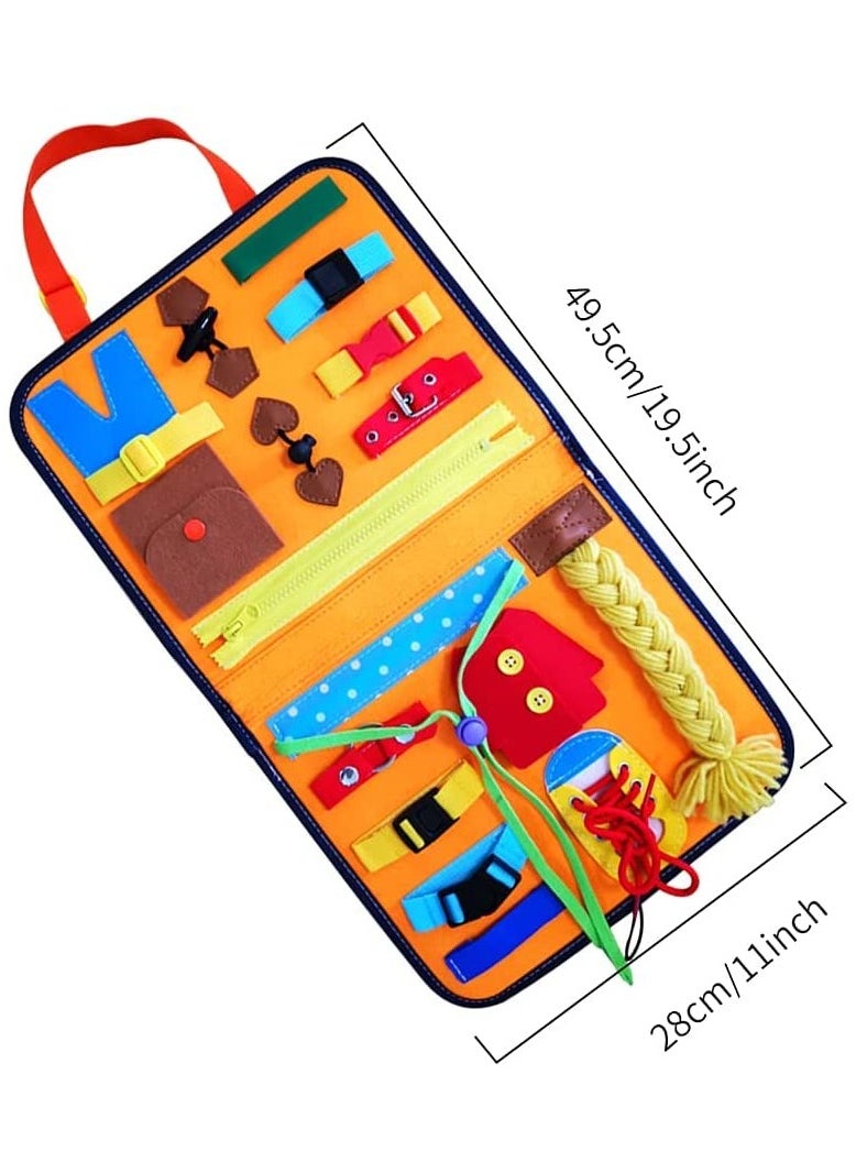 MEBEGIN 17 in 1 Felt Busy Board, Sensory Activity Board, Travel-friendly Busy Board for Toddlers, Preschool Education Learning Fine Motor Skills, Handy to Take Out, Great Educational Gift Choice  - Image 5