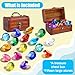 MGparty Diving Gem Pool Toys 16 Big Colorful Gemstone with Pirate Treasure Chest for Kids Water Pool Games Swim Dive Toy Party Decoration Summer Diving Training Gift - Image 4