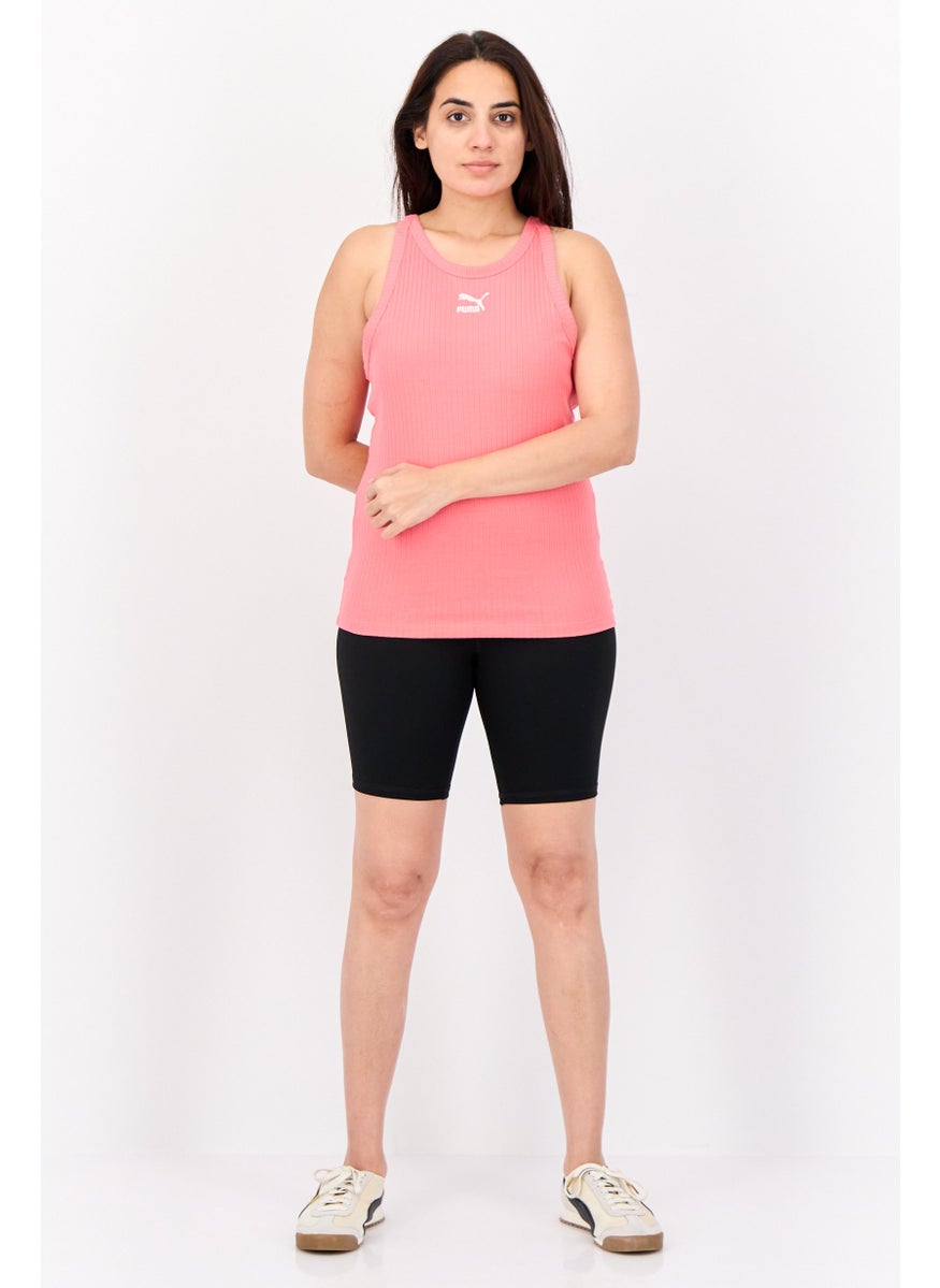 PUMA Women Slim Fit Embroidered Logo Sleeveless Outdoor Tank Top, Pink  - Image 4