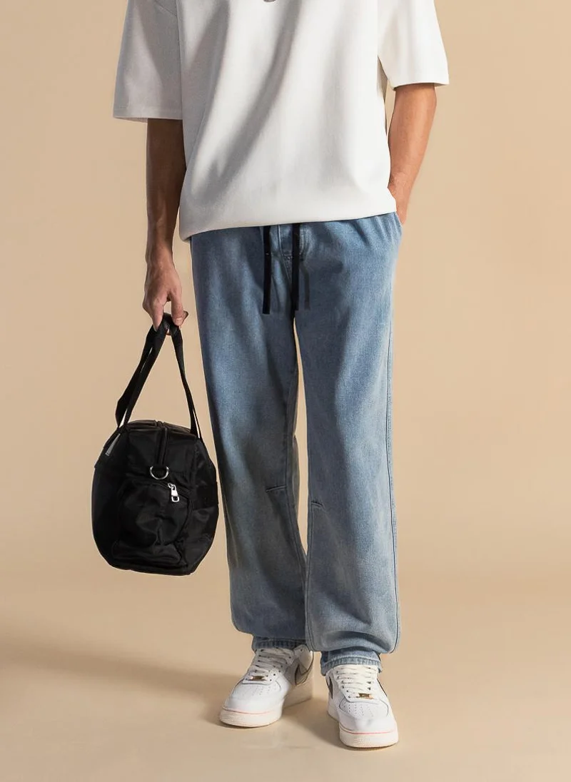 شايبس SOFT JOGGER WAIST DENIM TROUSERS