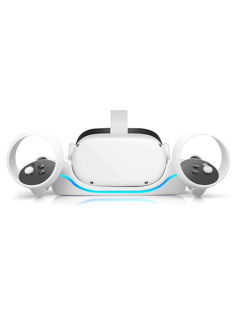 KASTWAVE - Charging Station for Oculus Quest 2 USB Charging Dock Stand for VR Headset High-Speed Charging Station Stand With Breathing Light for Quest 2 Handle Storage Dock - Image 1