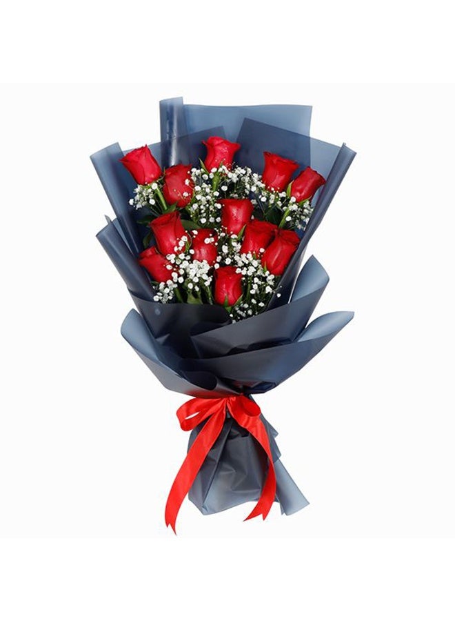 Red In Black Bouquet