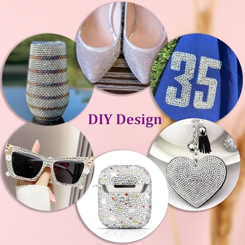 TINKRSTUFF 25000Pcs Resin Rhinestones with Tweezers for Crafting, Silver Clear 2-6mm Mixed Sizes Flatback Gems, Bedazzling Crystal for DIY Crafts Clothing Tumblers Mugs Shoes Fabric Decor Nail Art - Image 4