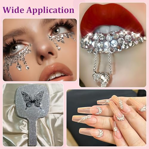 TINKRSTUFF 25000Pcs Resin Rhinestones with Tweezers for Crafting, Silver Clear 2-6mm Mixed Sizes Flatback Gems, Bedazzling Crystal for DIY Crafts Clothing Tumblers Mugs Shoes Fabric Decor Nail Art - Image 5