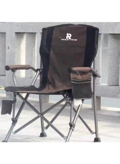Rock Pow Outdoor Portable Camping Chair Lightweight Folding Camping Chair Heavy Duty Support 145KG High Back Padded Lawn Chair with Arm Rest Cup Holder and Portable Carrying Bag  - Image 3