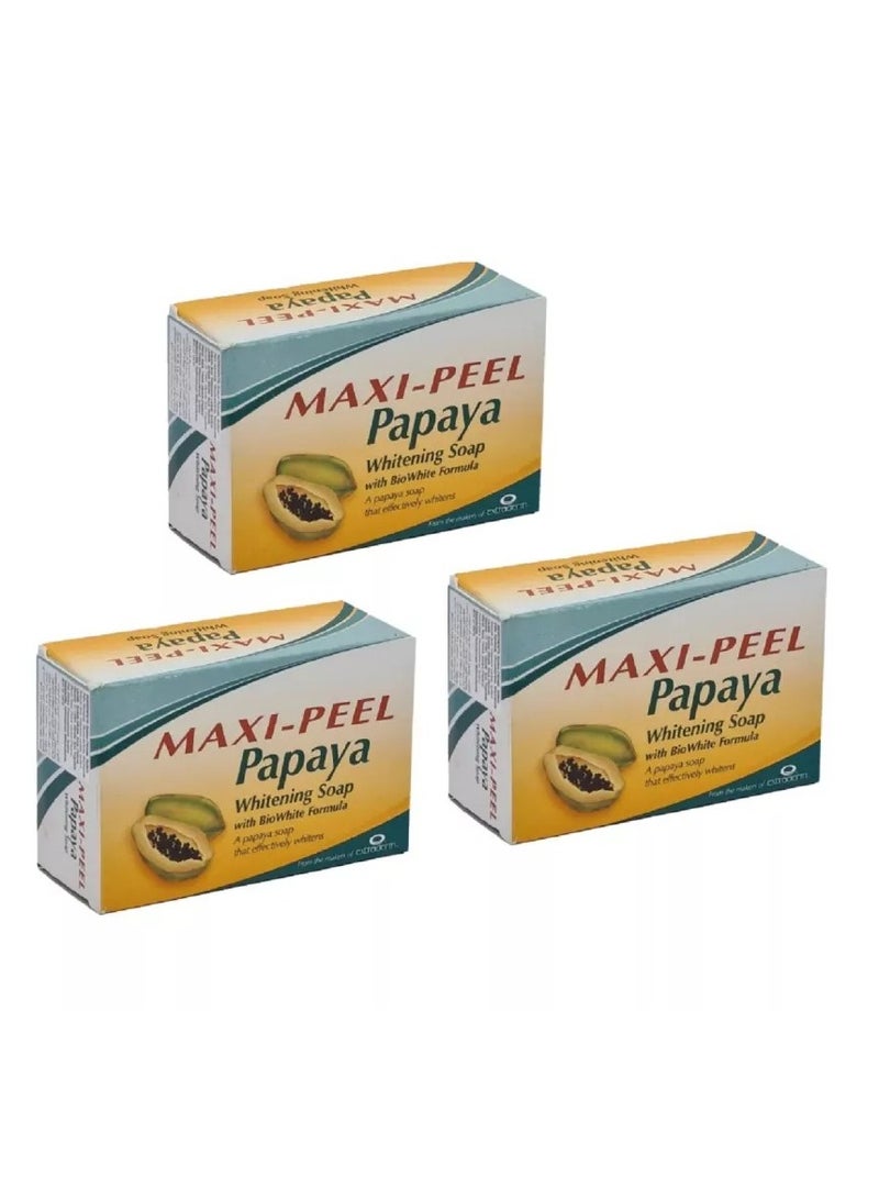 Maxi Peel Papaya Whitening Soap Set 135 gm