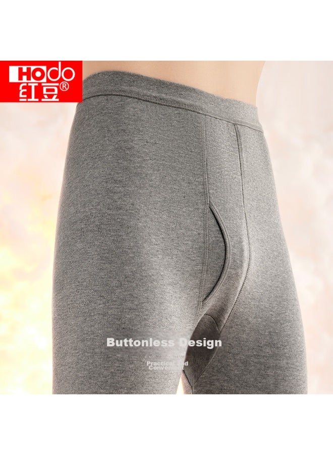 Hongdou Men's Autumn Underwear Set, Pure Cotton Round Neck Thermal Top And Bottom, Thin Base Layer Thermal Underwear - Image 5